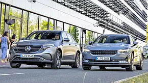 Mercedes EQC/Polestar 2 - Foto: Frank Ratering Mercedes EQC/Polestar 2 - Foto: Frank Ratering