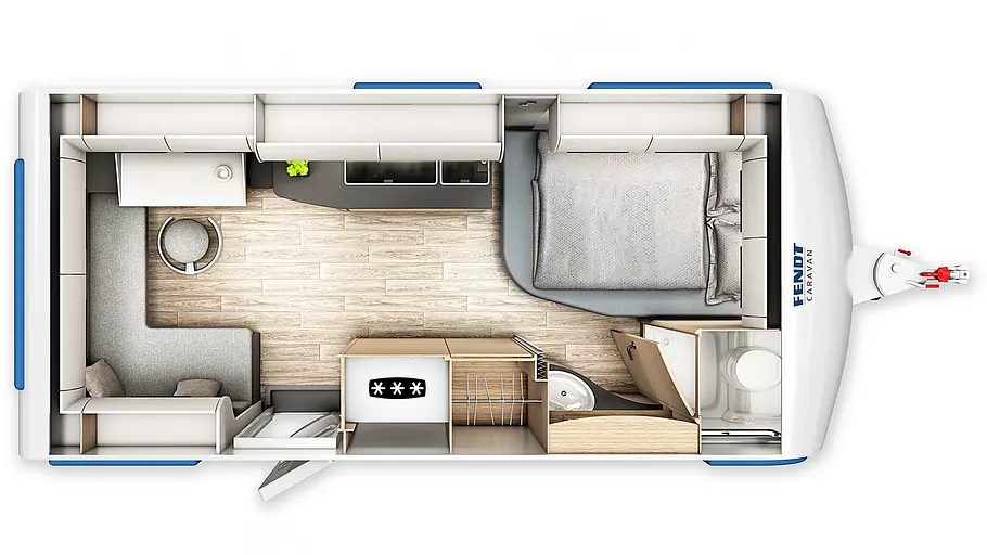 Der Grundriss des Fendt Apero Connect.