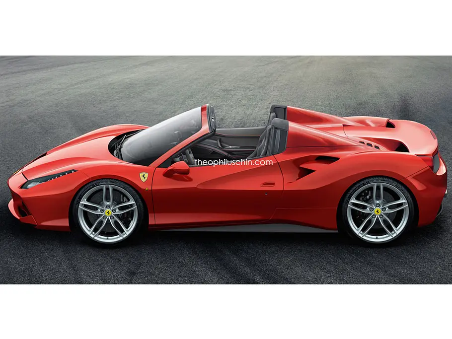 Ferrari 488 GTB Spider Cabrio Rendering Chin Bilder Photoshop 0002