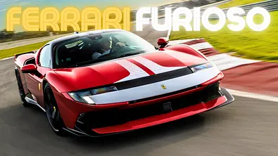 Ferrari 849 Testarossa während rasanter Kurvenfahrt auf der Rennstrecke. - Foto: AUTO ZEITUNG