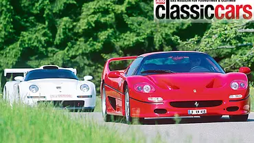Porsche GT1/Ferrari F50 Frontansicht fahrend - Foto: Willy Bister