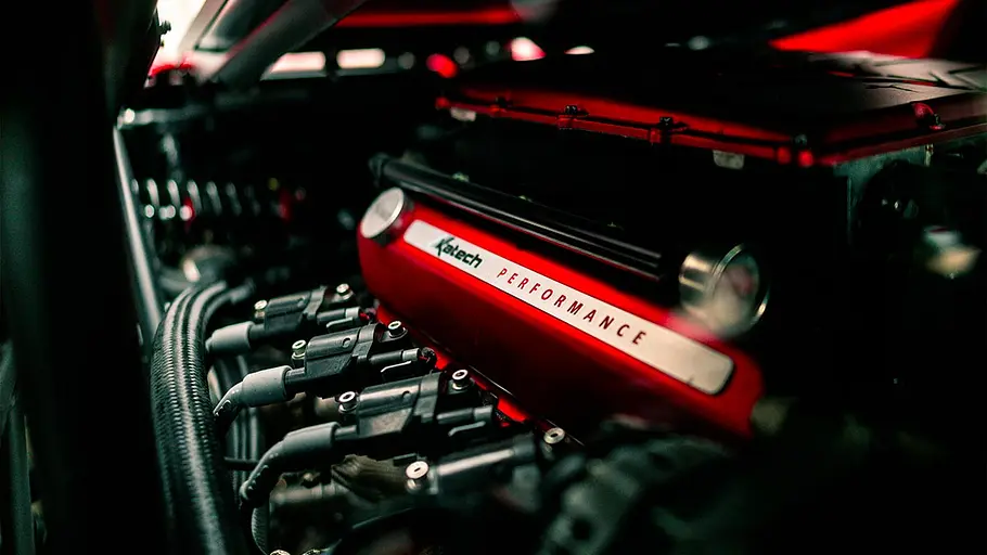 Der Motor des Ferrari F6