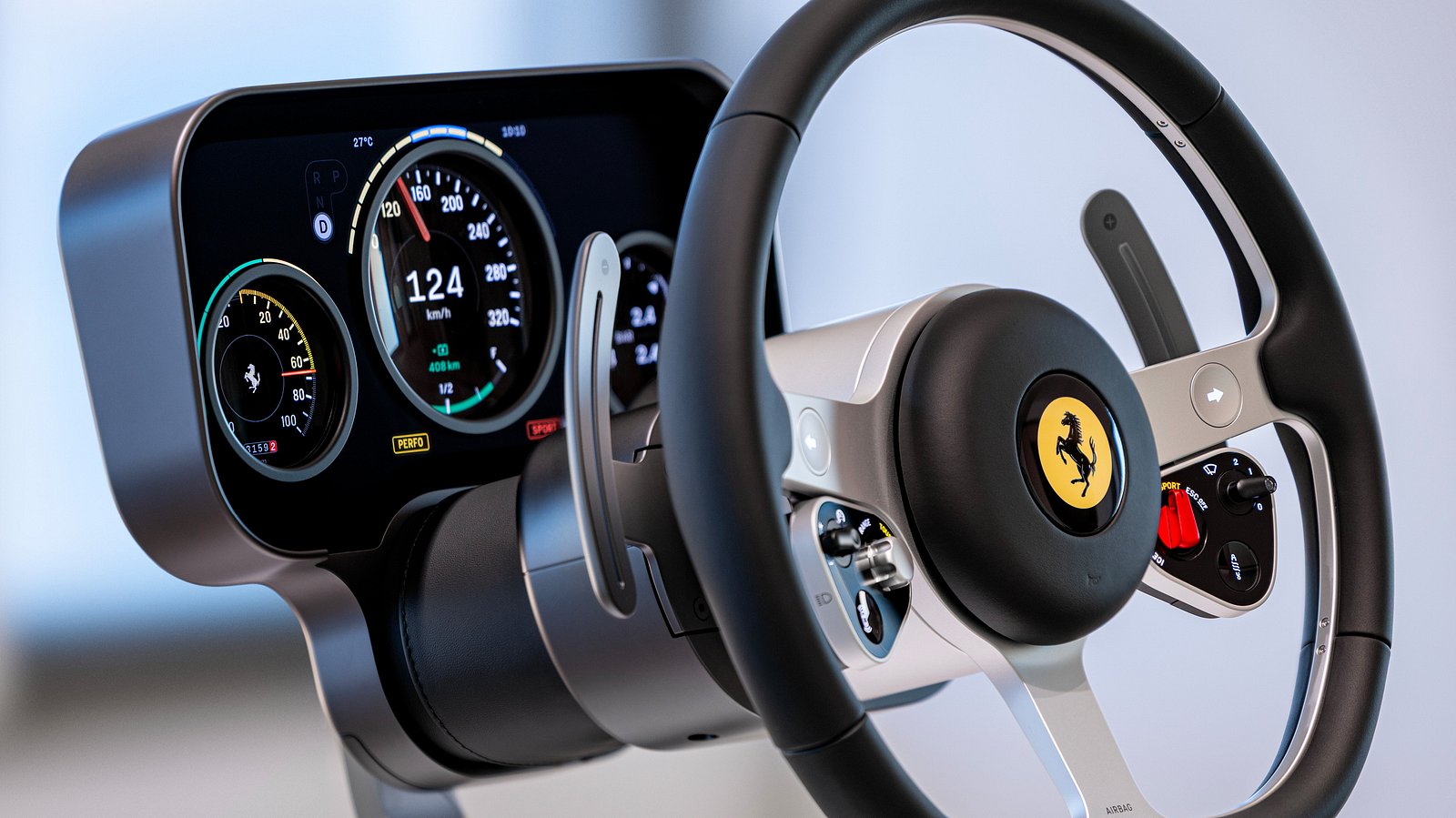 Elektro-Ferrari heißt Luce: Erste Fotos vom Retro-Interieur