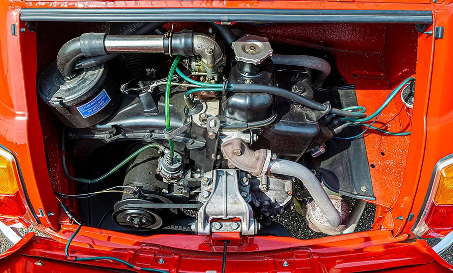 Der Motor des Fiat 500.