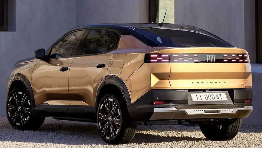 Fiat Grizzly Fastback statisch von hinten fotografiert. 