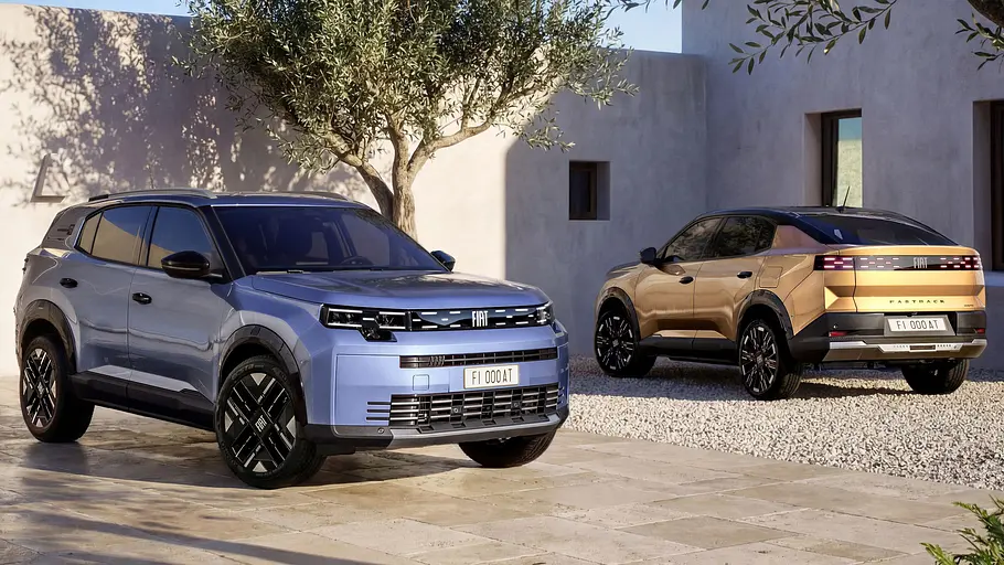 Fiat Grizzly/Fiat Grizzly Fastback statisch von vorne und hinten fotografiert. 