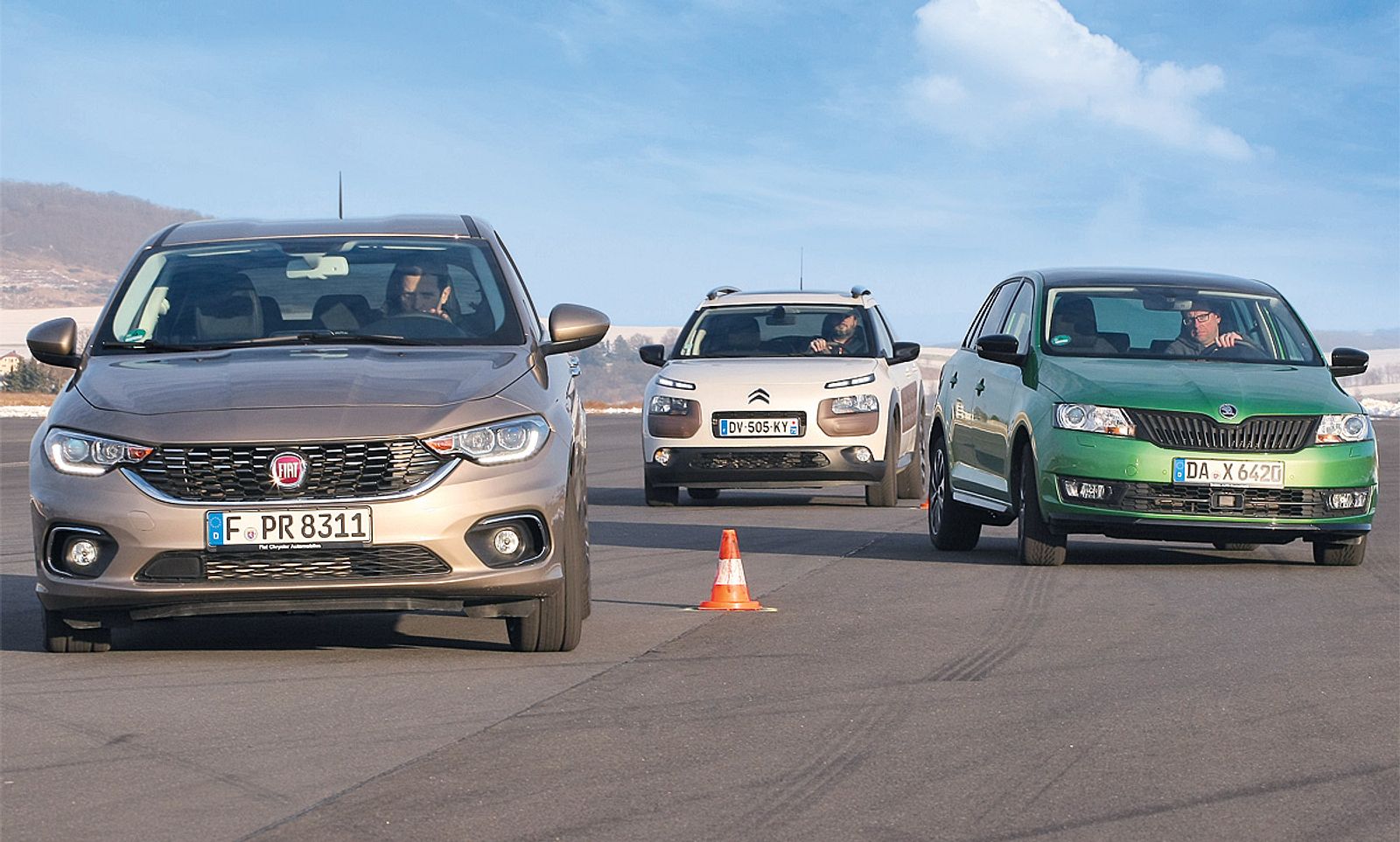Citron C4 Cactus/Fiat Tipo/Skoda Rapid Spaceback: Test