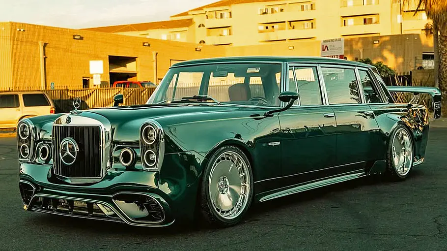 Platz 10: Mercedes Final Boss 600 X S 63s Der Final Boss 600 X S 63s stehend von schräg vorne.