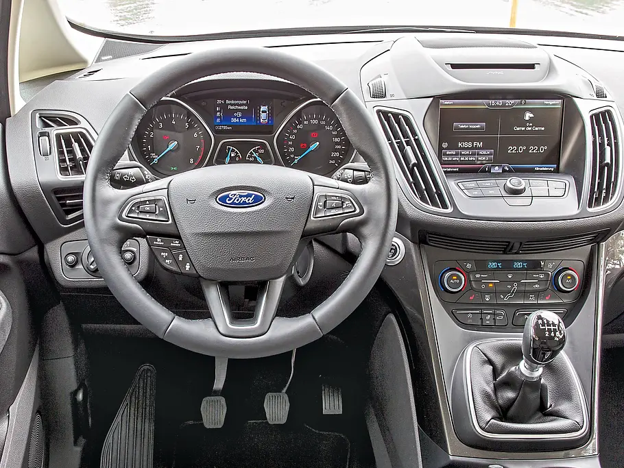 Ford C-MAX Ford C-MAX 2015 Facelift Kompakt-Van Benziner Test Fahrbericht Innenraum Cockpit