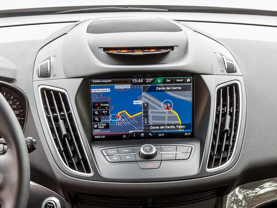 Ford C-MAX Ford C-MAX 2015 Facelift Kompakt-Van Benziner Test Fahrbericht Innenraum Touchscreen Infotainment
