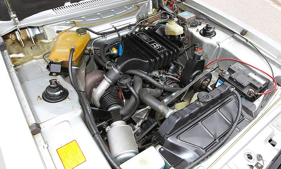Ford Capri Werksturbo Der Motor des Ford Capri Werksturbo.