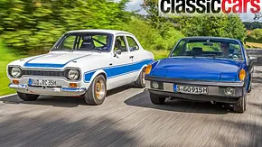 Ford Escort RS 2000 und Porsche 914/6 fahrend von vorne. - Foto: Frank Ratering