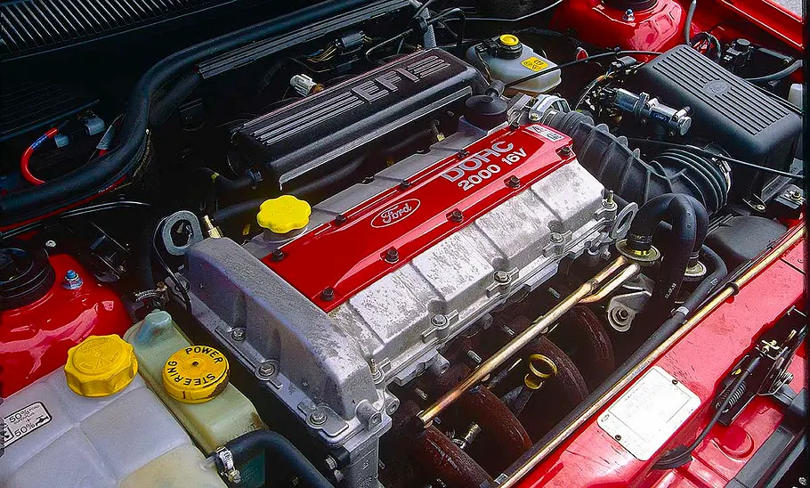 Ford Escort RS 2000 Der Motor des Ford Escort RS 2000.