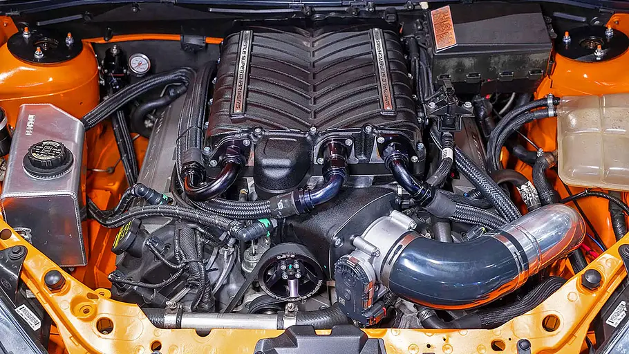 Ford Focus MK1 mit V8 Der Motor des Ford Focus MK1 mit V8.