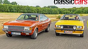 Ford Granada und Opel Commodore fahrend von vorne. - Foto: Frank Ratering
