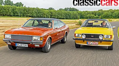 Ford Granada und Opel Commodore fahrend von vorne. - Foto: Frank Ratering