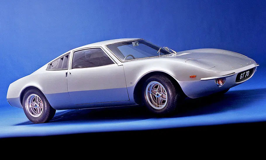 Der Ford GT70 stehend von schräg vorne.