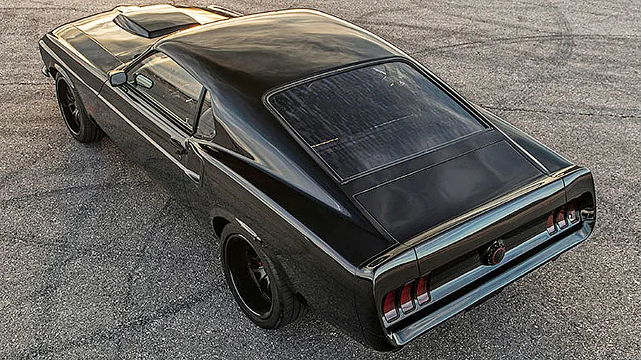 Ford Mustang Boss 429 Classic Recreations Ford Mustang Boss 429 Classic Recreations, fotografiert von schräg oben hinten.