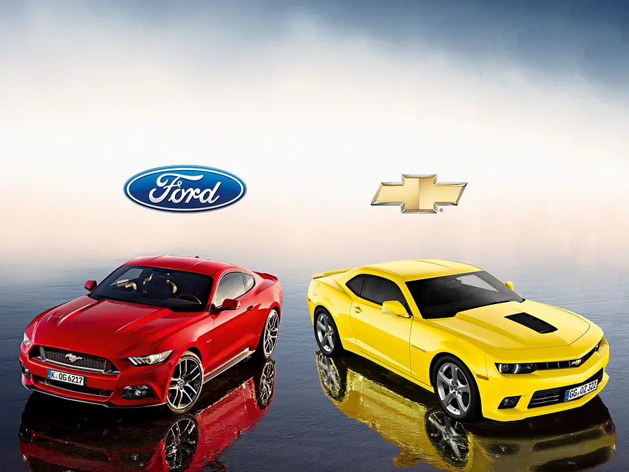 Ford Mustang Chevrolet Camaro Vergleich Bilder technische Daten