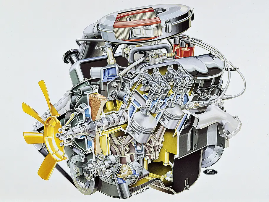 Ford V6 Motor Technik