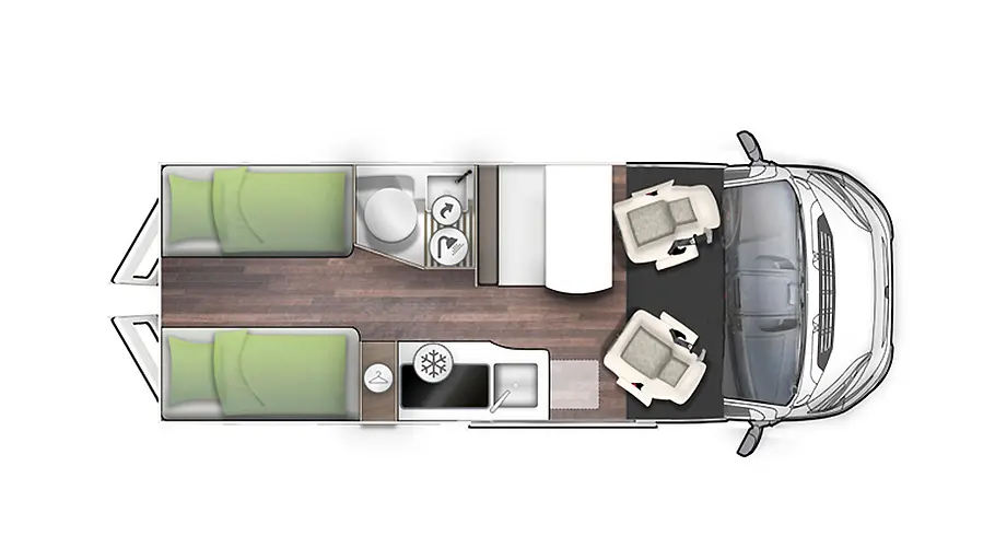 Forster Vantasy 636 EB Die Zeichnung zeigt den Grundriss des Forster Vantasy 636.