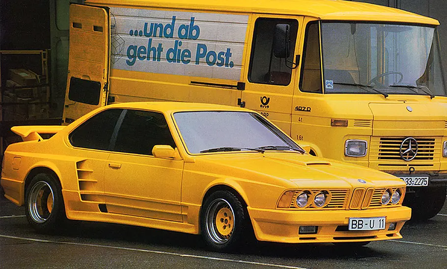 Der Gemballa M635 CSi stehend von schräg vorne.