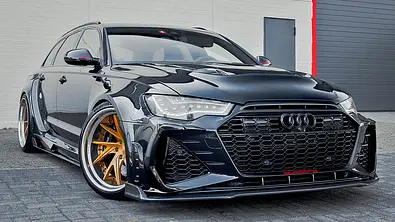 Der Audi RS 6 Avant von G&B Design statisch von schräg vorne fotografiert. - Foto: G&B Design