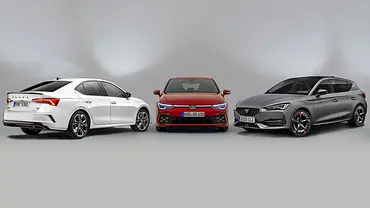 VW Golf GTI/Skoda Octavia RS/Cupra Leon - Foto: AUTO ZEITUNG VW Golf GTI/Skoda Octavia RS/Cupra Leon - Foto: AUTO ZEITUNG