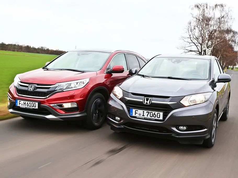 Honda CR-V vs. HR-V im SUV-Vergleichstest Honda CR-V H-RV SUV Vergleichstest