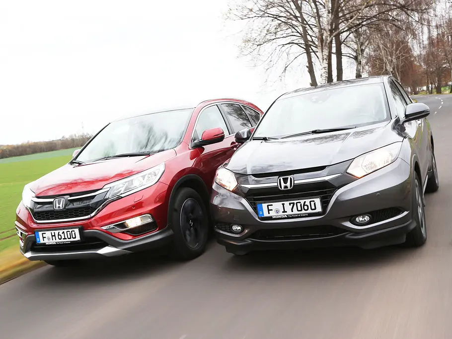 Honda CR-V vs. HR-V im SUV-Vergleichstest Honda CR-V H-RV SUV Vergleichstest