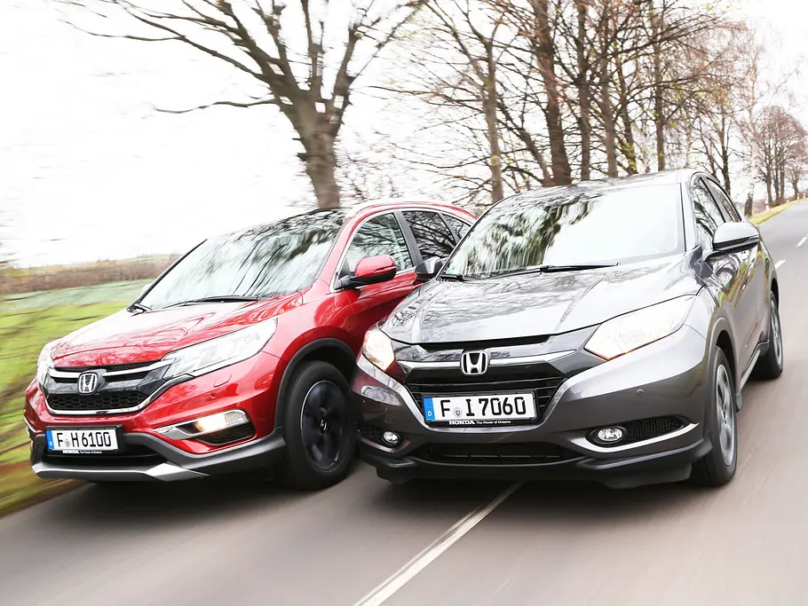 Honda CR-V vs. HR-V im SUV-Vergleichstest Honda CR-V H-RV SUV Vergleichstest