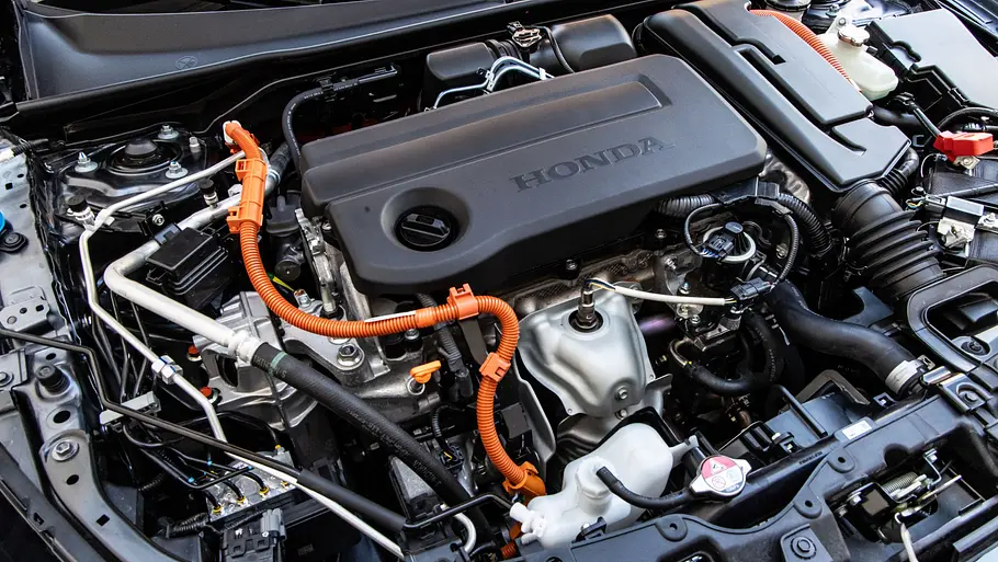 Der Motorraum des Honda Prelude e:HEV.