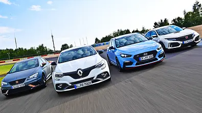Honda Civic Type R/Hyundai i30 N Performance/Renault Mégane R.S./Seat Leon Cupra R - Foto: Zbigniew Mazar