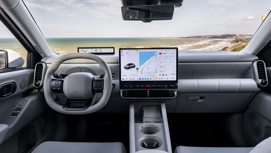 Das Armaturenbrett des Hyundai Ioniq 3 mit großem Touchscreen