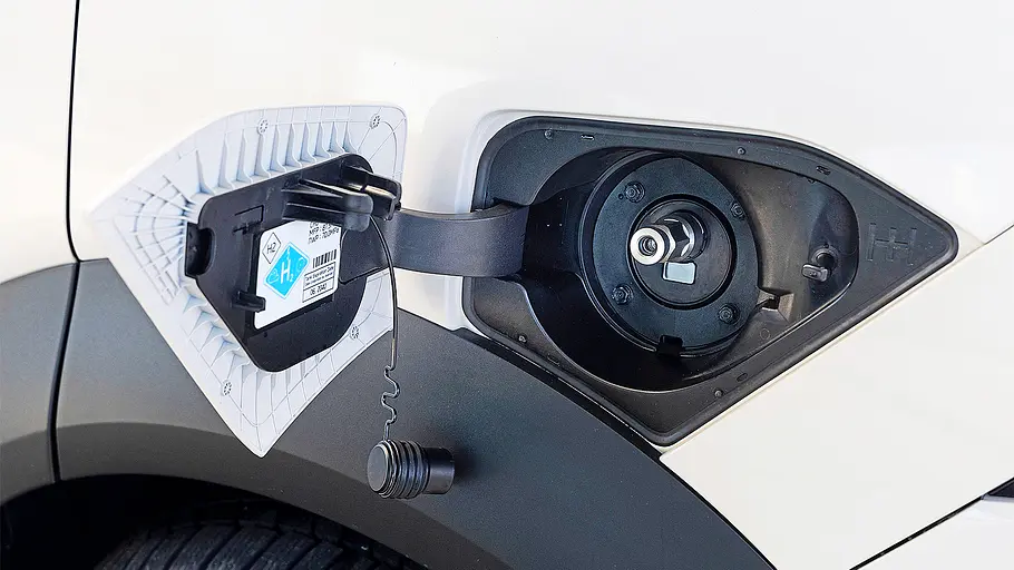 Hyundai Nexo (2026) Blick auf den Gasanschluss des Hyundai Nexo (2026).