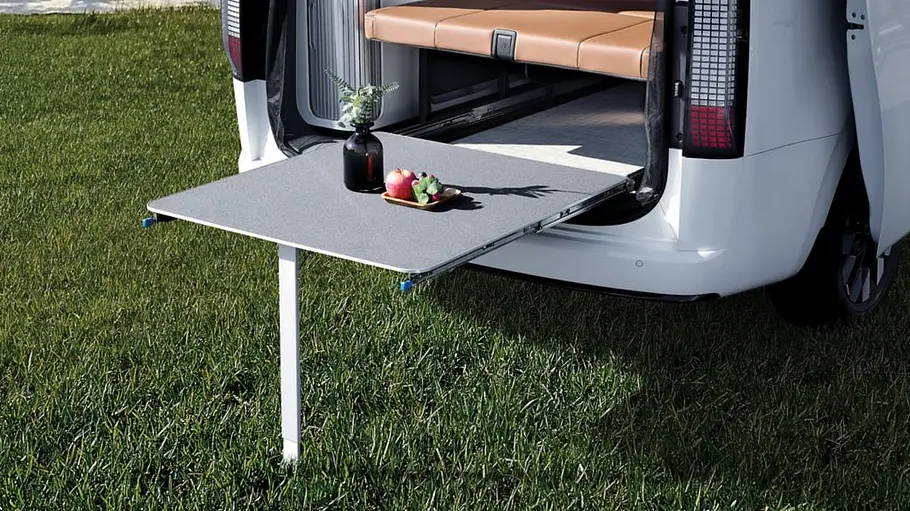 Der Hecktisch des Hyundai Staria Camper-Concept im Detail.