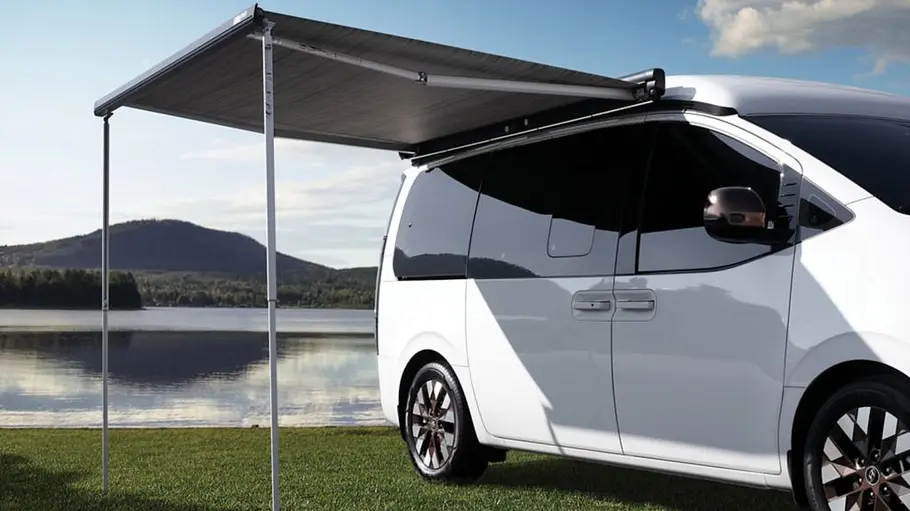 Die Markise des Hyundai Staria Camper-Concept im Detail.
