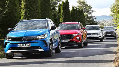 Opel Grandland/Hyundai Tucson/VW Tiguan/Peugeot 3008 - Foto: Daniela Loof