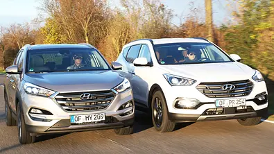 hyundai tucson santa fe suv vergleich
