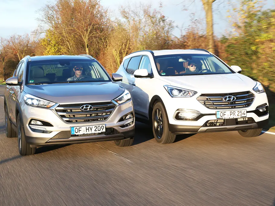 hyundai tucson santa fe suv vergleich