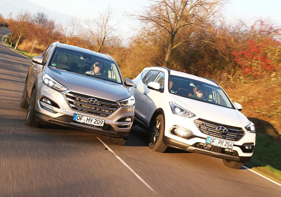 hyundai tucson santa fe suv vergleich