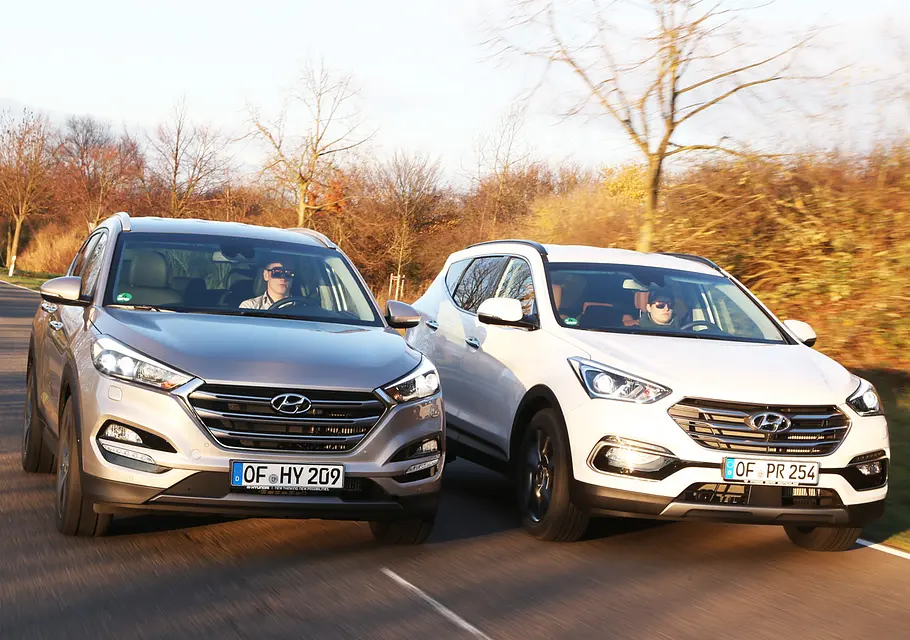 hyundai tucson santa fe suv vergleich
