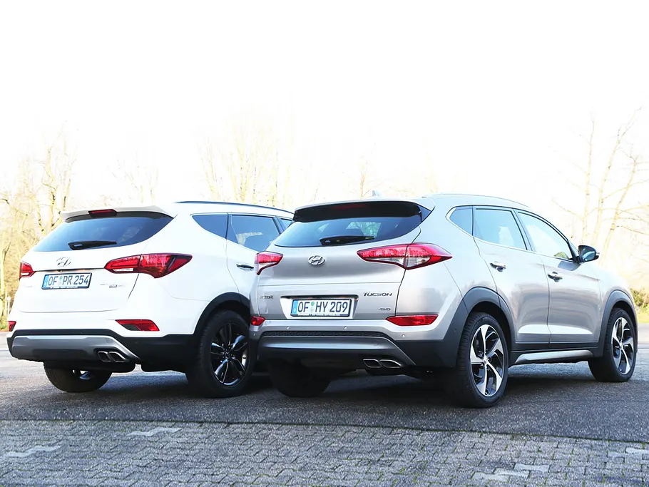 hyundai tucson santa fe suv vergleich