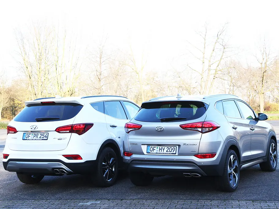 hyundai tucson santa fe suv vergleich