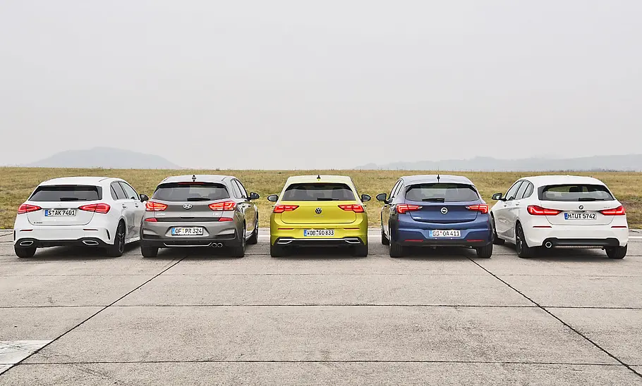 Mercedes A-Klasse/Hyundai i30/VW Golf/Opel Astra/BMW 1er