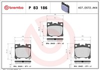 Brembo Bremsbelagsatz Toyota Yaris GR - Hinterachse