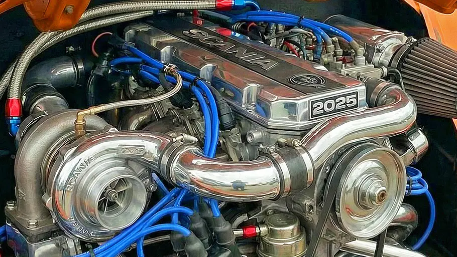 Der Motor des VW Käfer Fuscania.