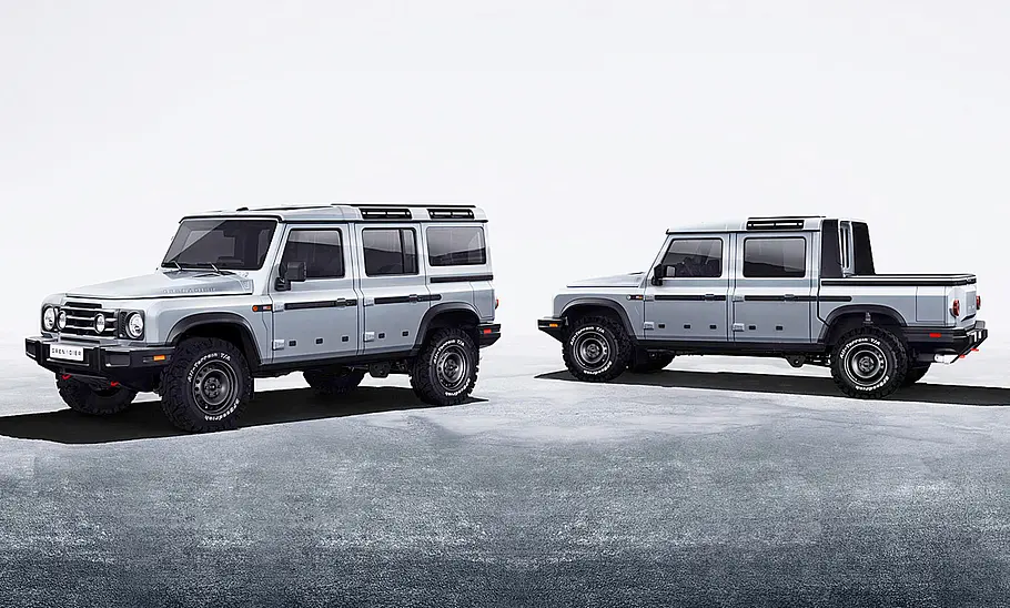 Ineos Grenadier (2022) Der Ineos Grenadier (2022) und der Pick-up Ineos Grenadier Quartermaster.