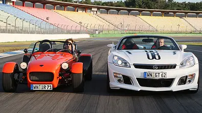 Radikale Roadster auf dem Hockenheimring: Irmscher 7 Turbo und GT i40