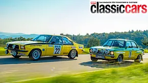 Irmscher Opel Commodore B GS/E und Ascona A fahrend von vorne. - Foto: Hardy Mutschler